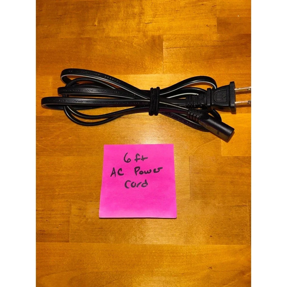 6 foot AC 2 prong power cord female end